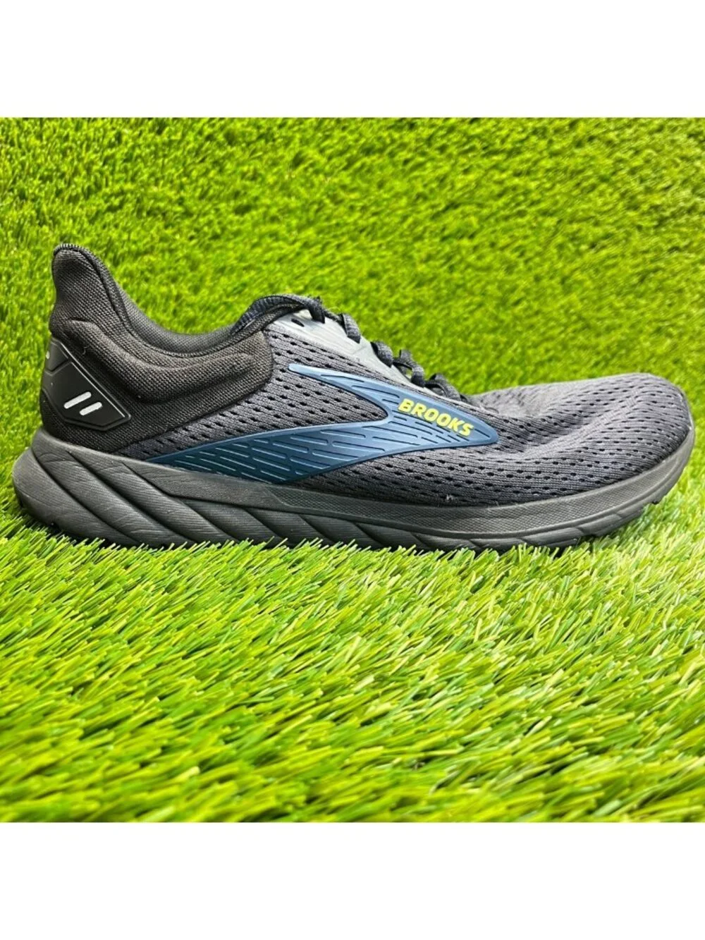 Brooks Anthem 6 Mens Size 10.5 Black Blue Athletic Running Shoes Sneakers